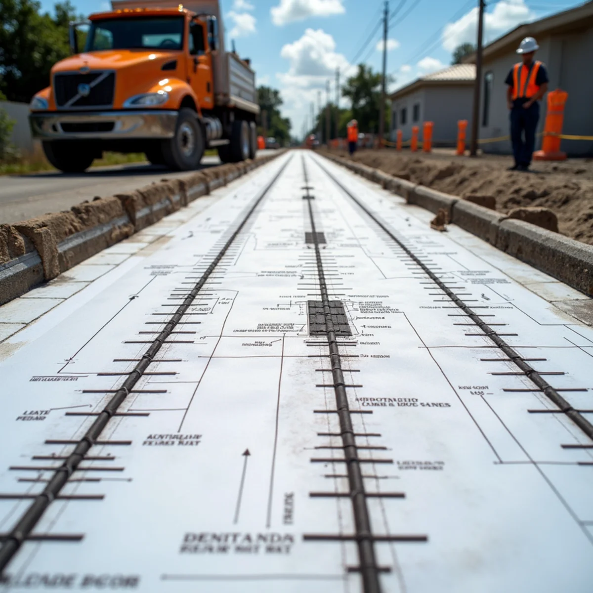 Double Rebar Mat Heavy-Duty Load Transfer Design - Field construction diagram