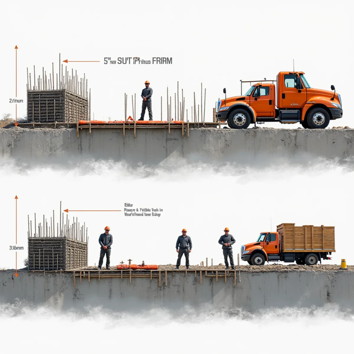 4-Inch vs 6-Inch Slab Structural Load Comparison - Field construction diagram