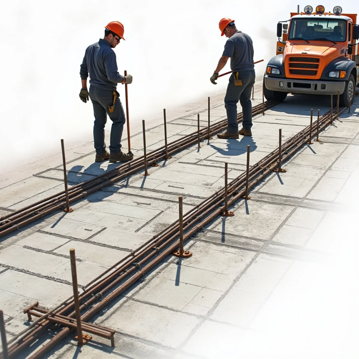 10-Mil Vapor Barrier & Rebar Elevation Detail - Field construction diagram