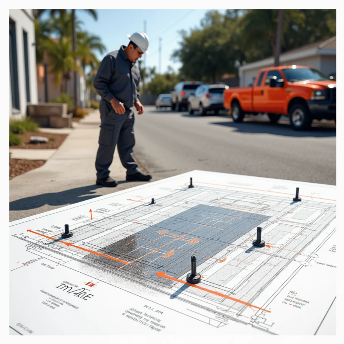 Flood Stage Elevation & Stainless J-Bolt Placement - Field construction diagram