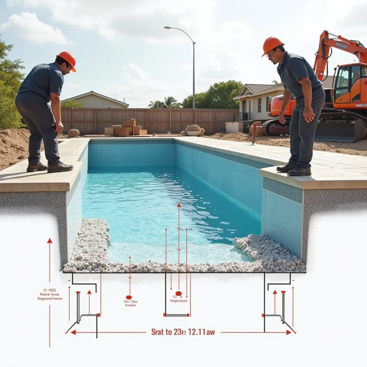 Pool Coping Isolation Joint Expansion Decoupling - Field construction diagram