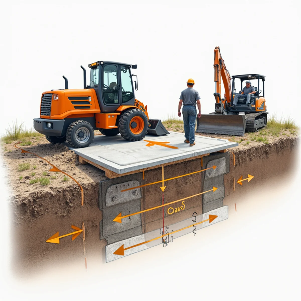 Expanding Geotechnical Foam High-Density Support - Field construction diagram