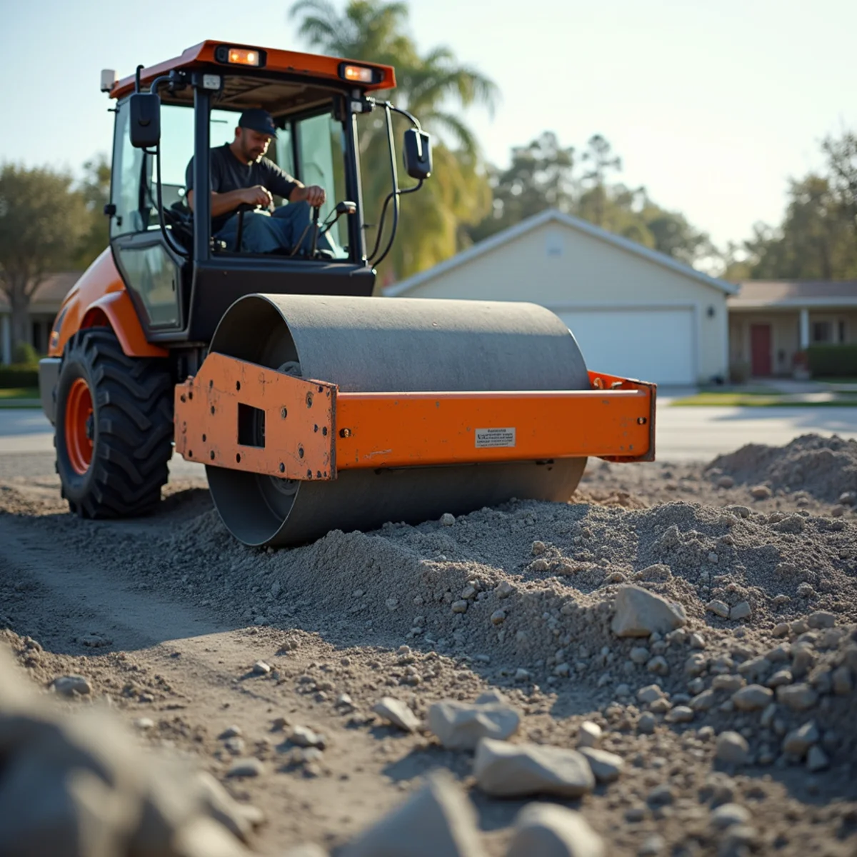 Crushed Limerock Base Compaction - Concrete Contractor in Miramar FL