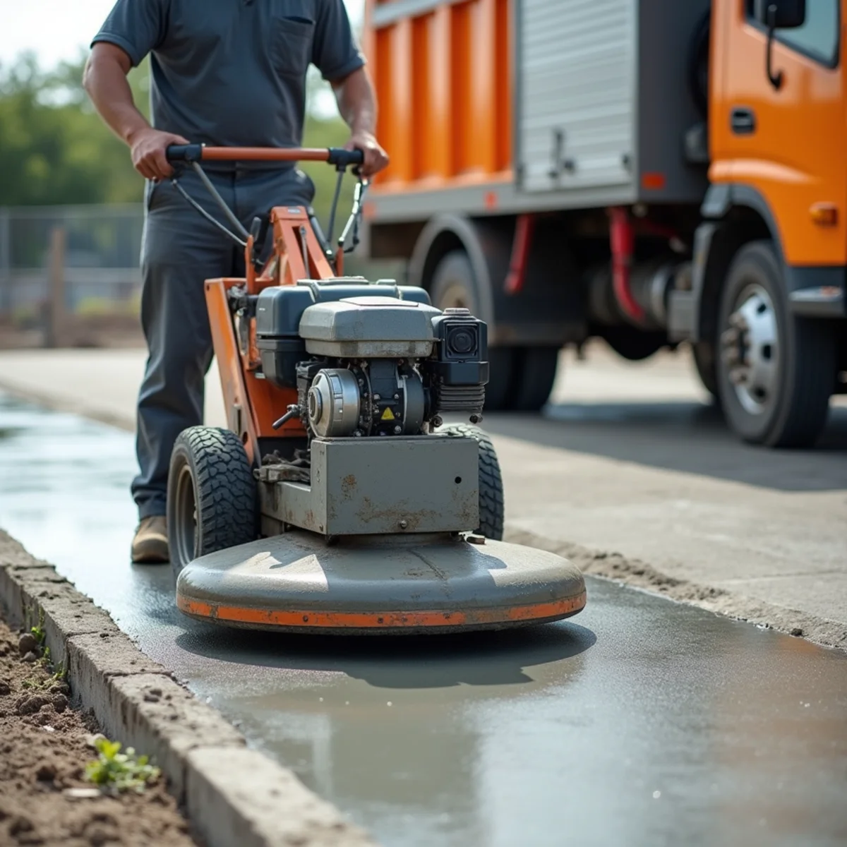 Rotary Power Trowel Finishing - Concrete Contractor in Miramar FL