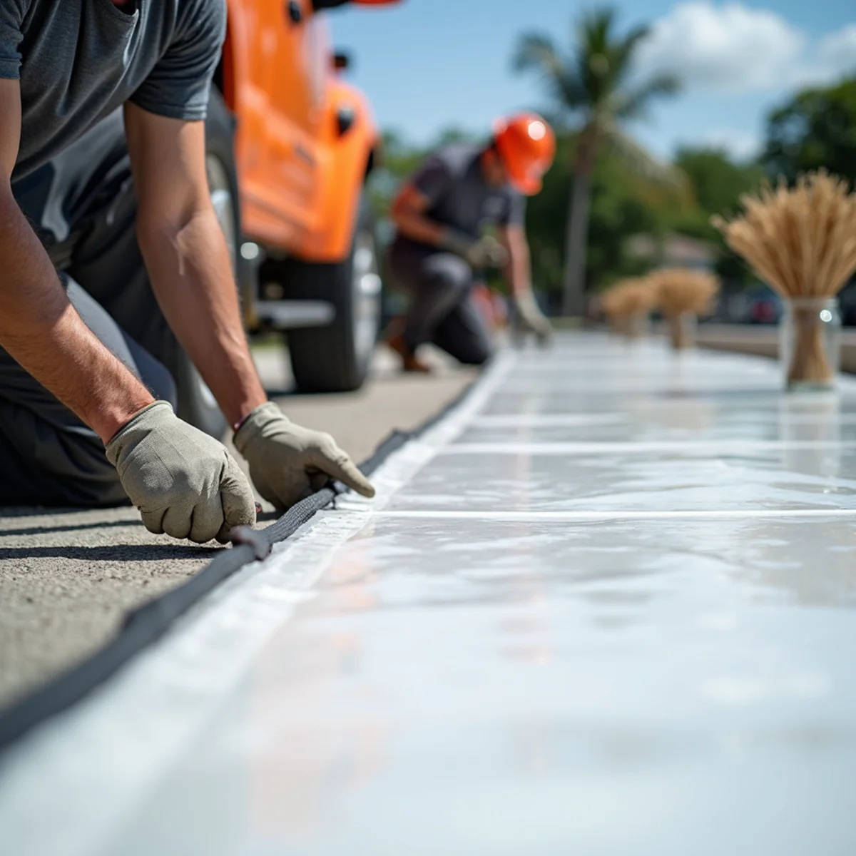Polyethylene Vapor Barrier Membrane - Concrete Footers & Slabs in Miramar FL