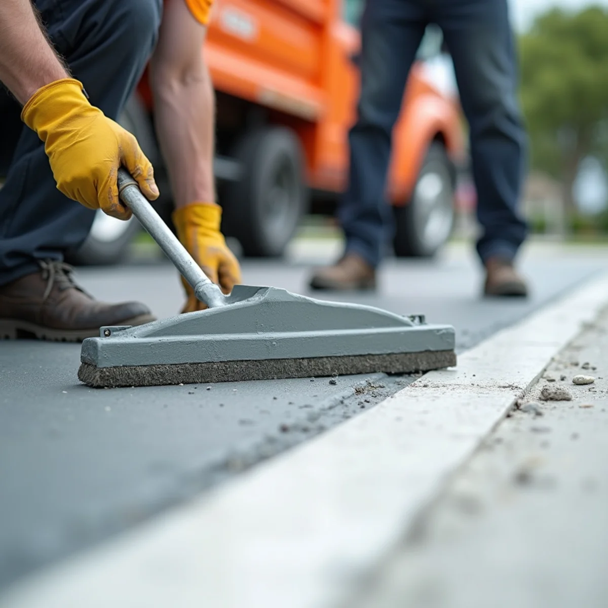 Polymer-Modified Base Coat Squeegee - Concrete Resurfacing & Sealing in Miramar FL