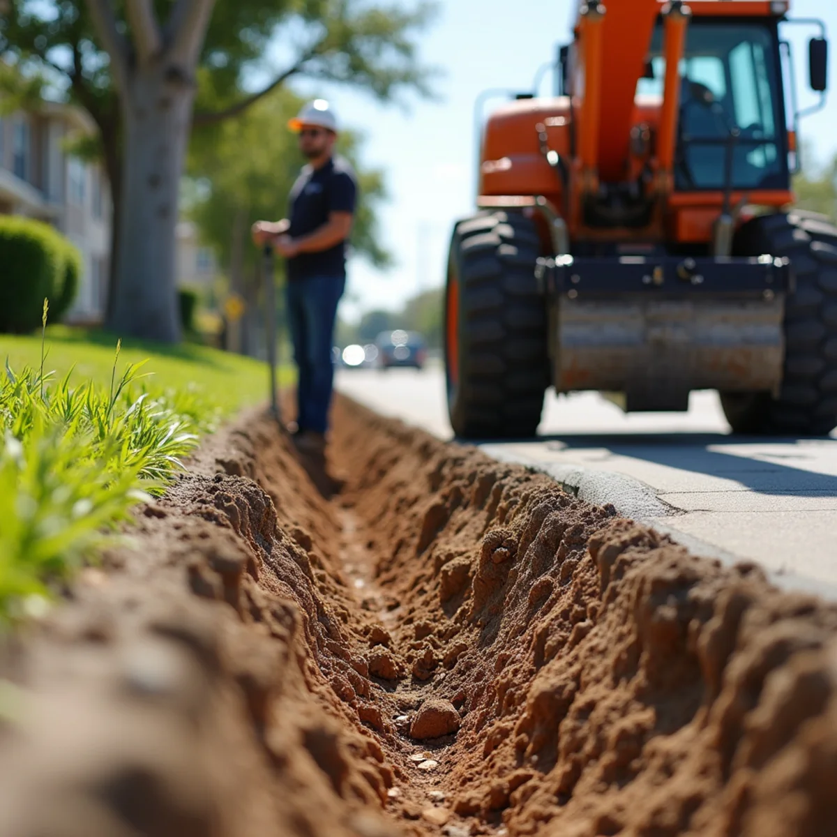 Swale Corridor Trench Excavation - Concrete Sidewalks & Walkways in Miramar FL