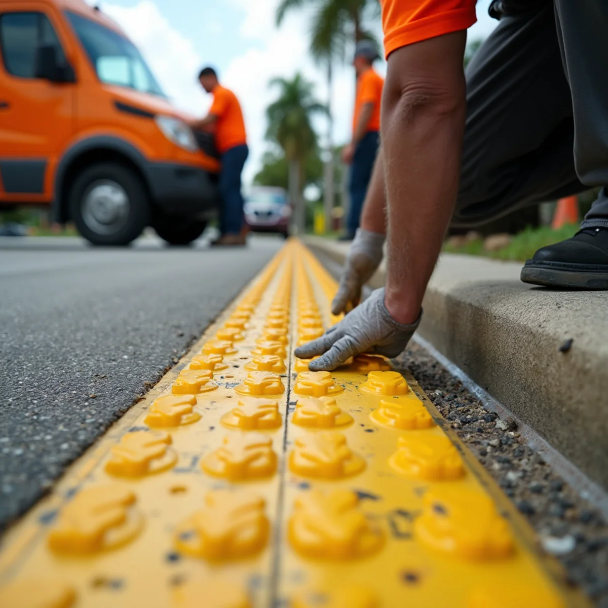 ADA Truncated Domes Ramp Transition - Concrete Sidewalks & Walkways in Miramar FL