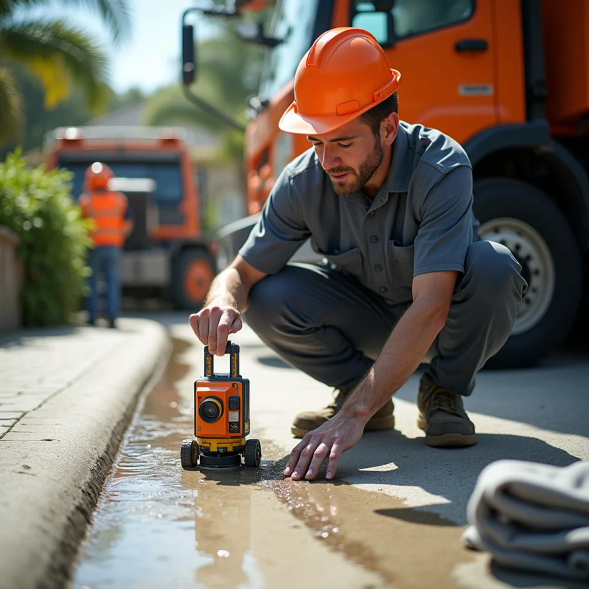 Ponding Water Topographic Laser Survey - Driveway Drainage Solutions in Miramar FL