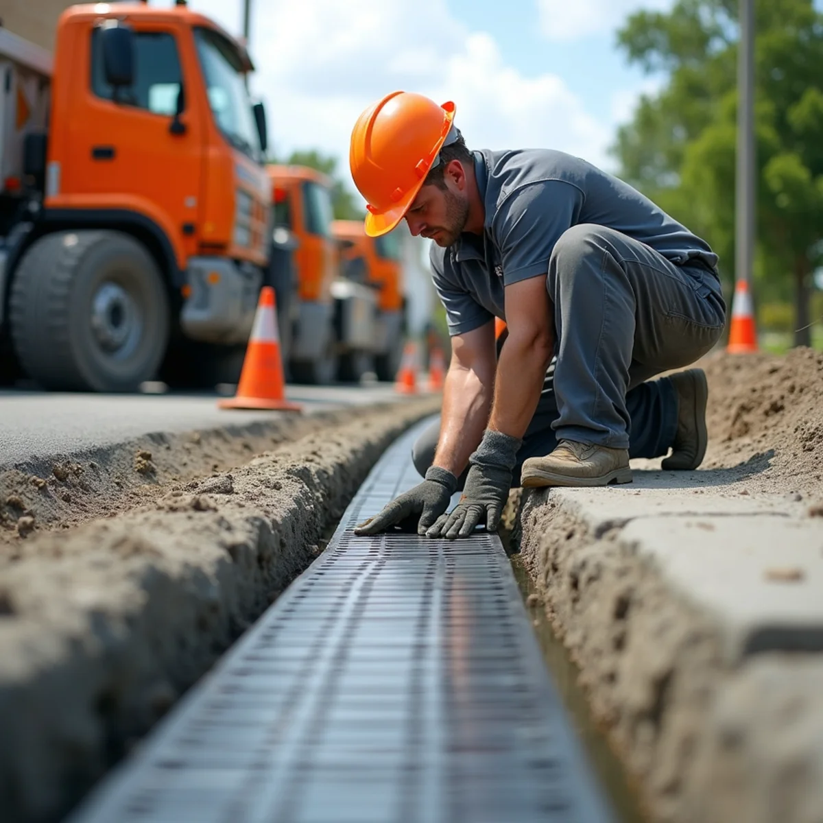 Class C Vehicular Trench Drain Channel - Driveway Drainage Solutions in Miramar FL