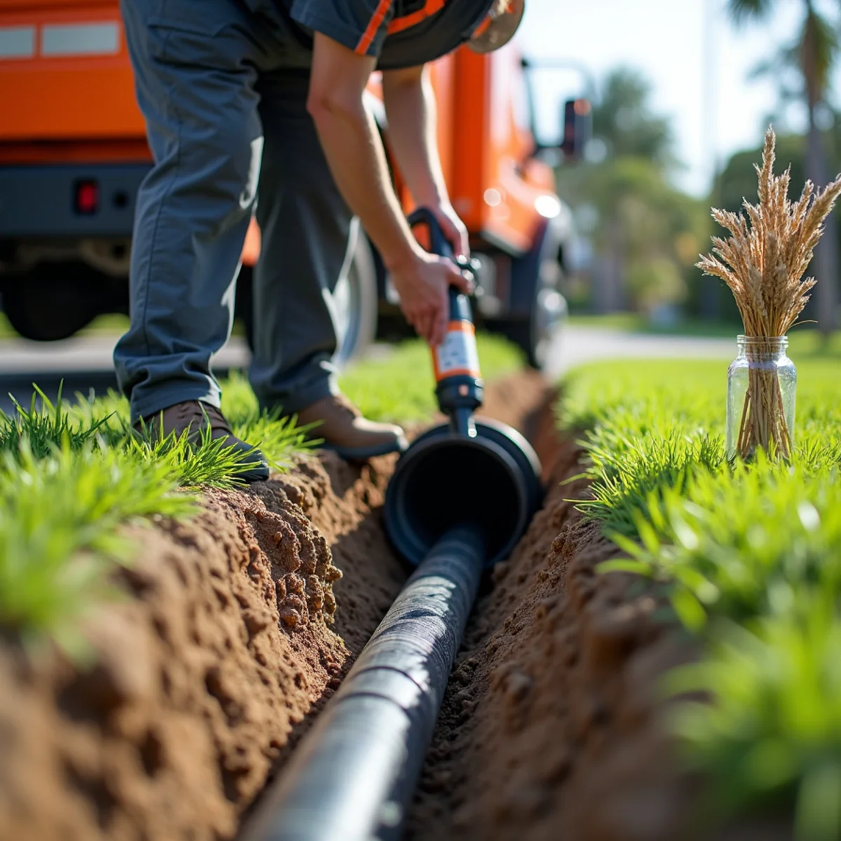Underground PVC Discharge Piping - Driveway Drainage Solutions in Miramar FL