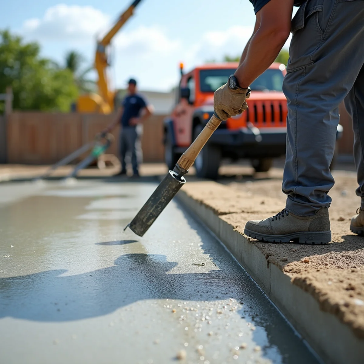 Pitch Calibration Away From Pool Edge - Pool Deck Concrete & Patios in Miramar FL