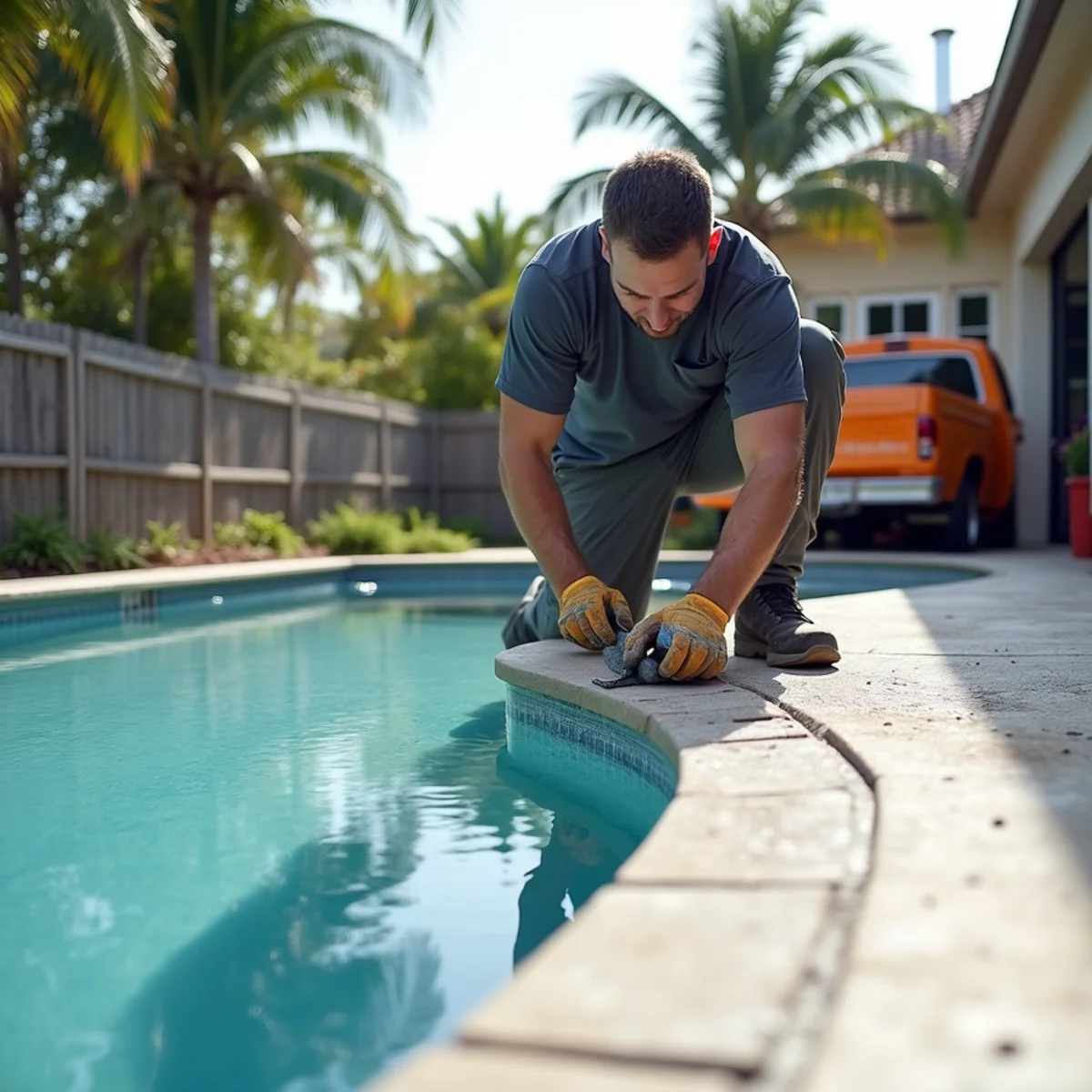 Decorative concrete patio and pool deck construction in Dania Beach FL