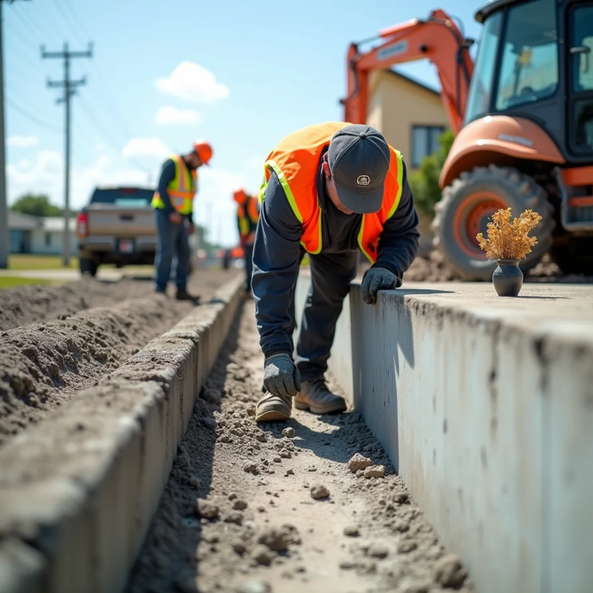 Structural concrete pad and seawall repair operations in Davie FL