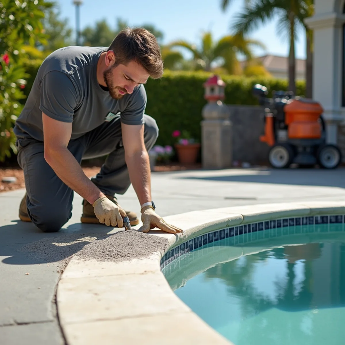 Decorative concrete patio and pool deck construction in Hialeah Gardens FL