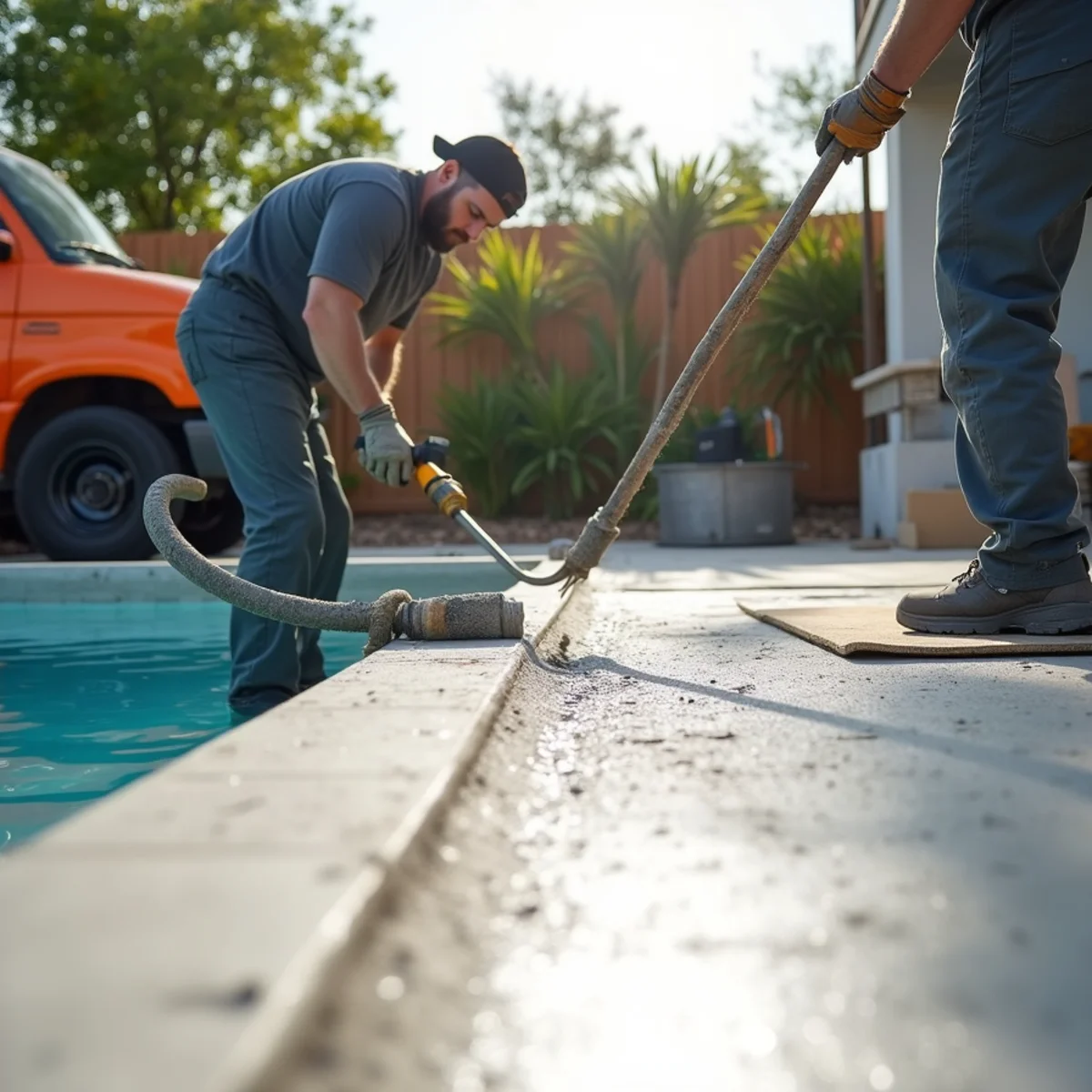 Decorative concrete patio and pool deck construction in Hialeah FL