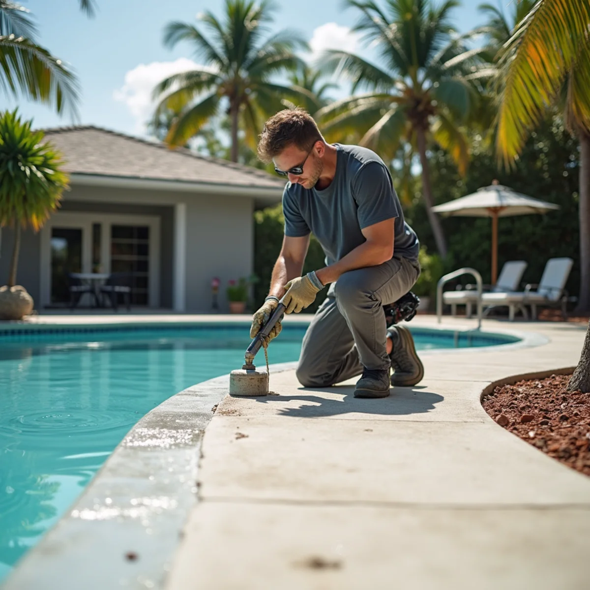 Decorative concrete patio and pool deck construction in Lauderdale Lakes FL