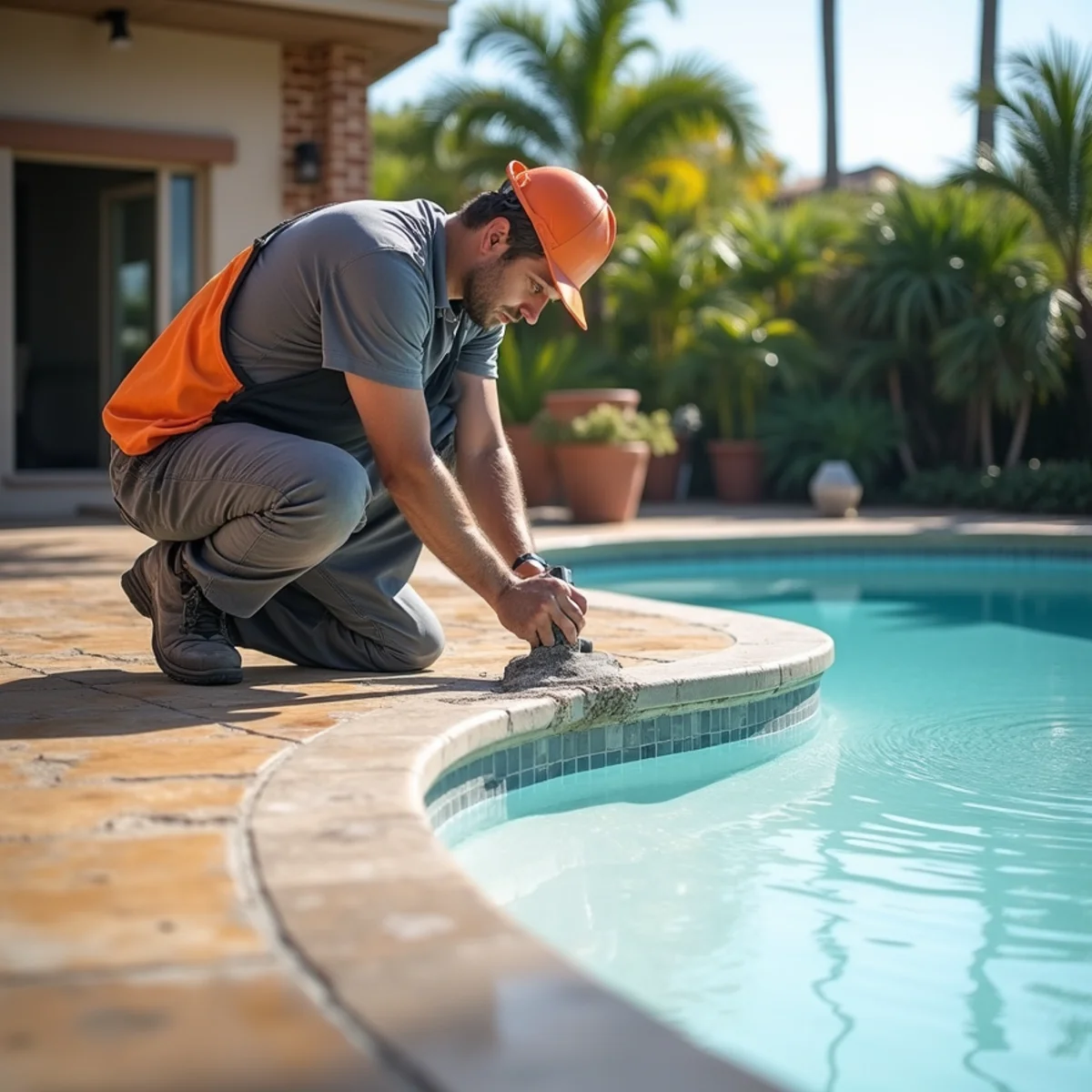 Decorative concrete patio and pool deck construction in Lauderhill FL