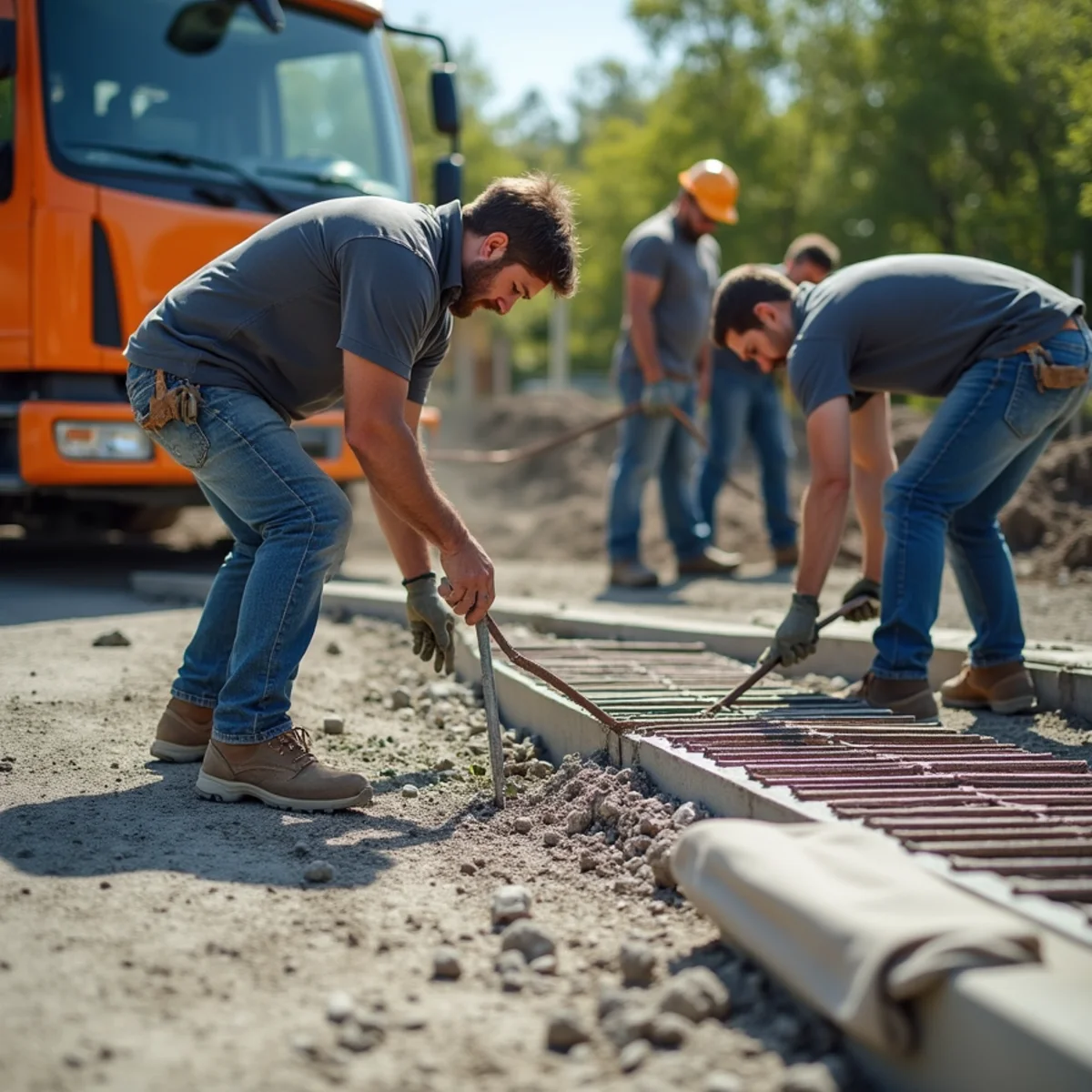 Reinforced residential concrete driveway installation in Opa-locka FL