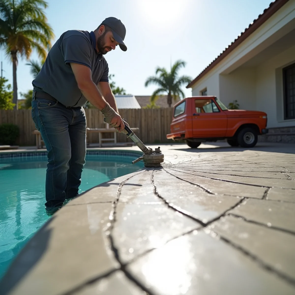 Decorative concrete patio and pool deck construction in Opa-locka FL