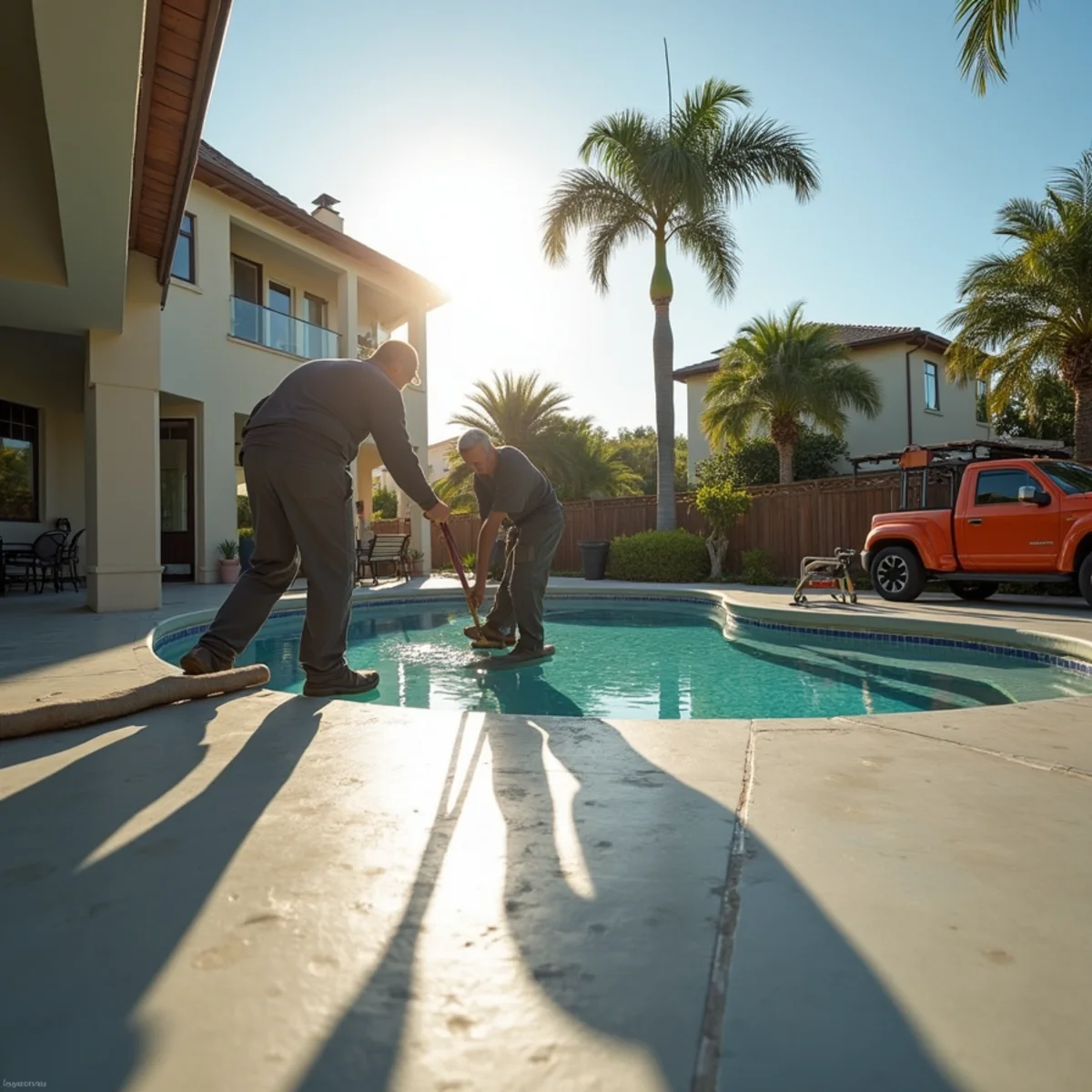 Decorative concrete patio and pool deck construction in Sunrise FL
