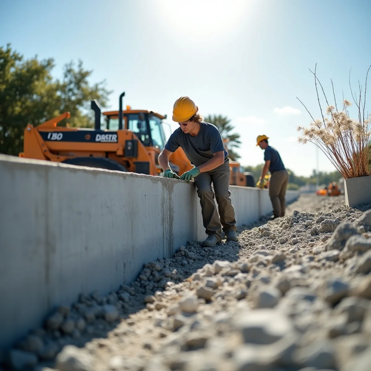 Structural concrete pad and seawall repair operations in Tamarac FL