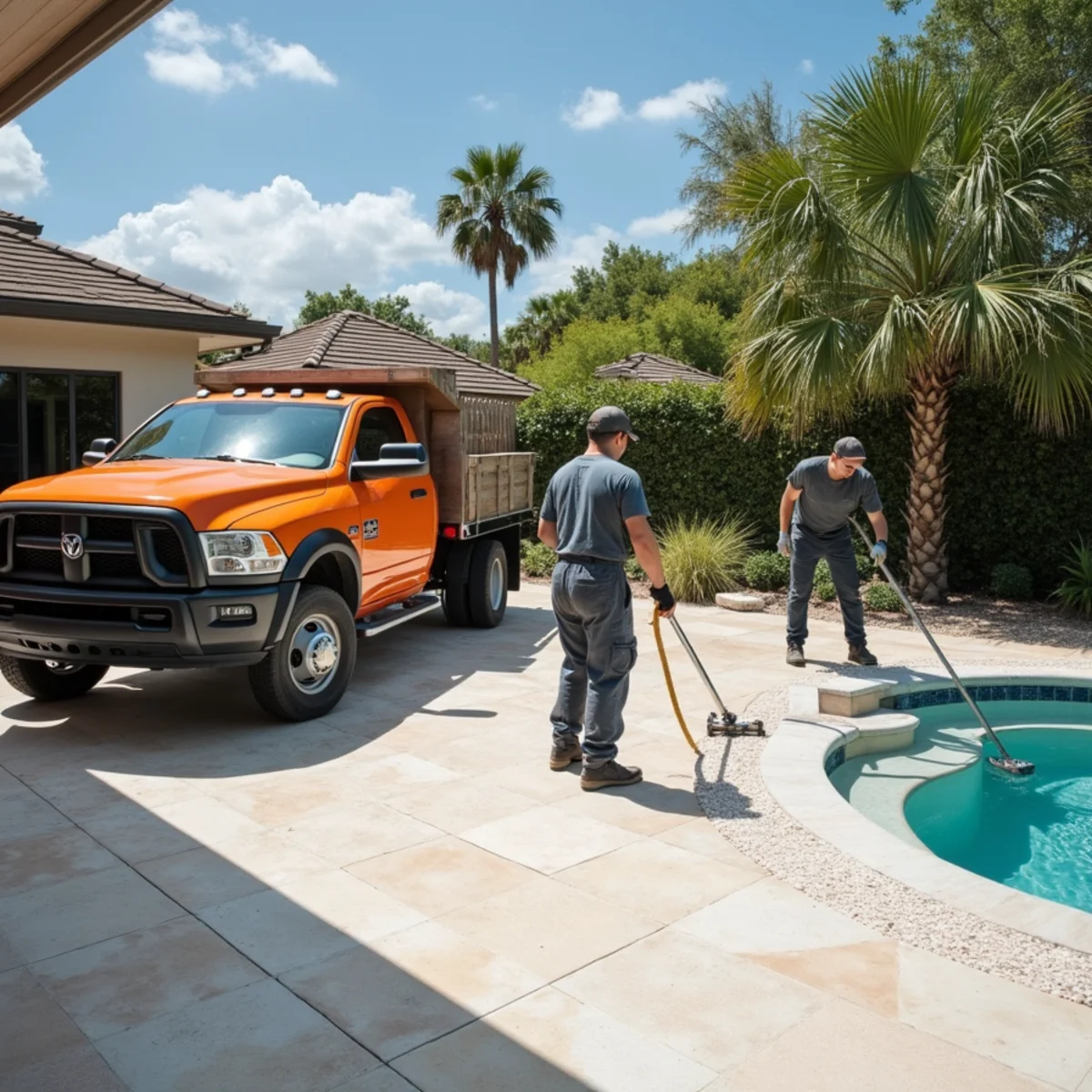 Decorative concrete patio and pool deck construction in West Park FL