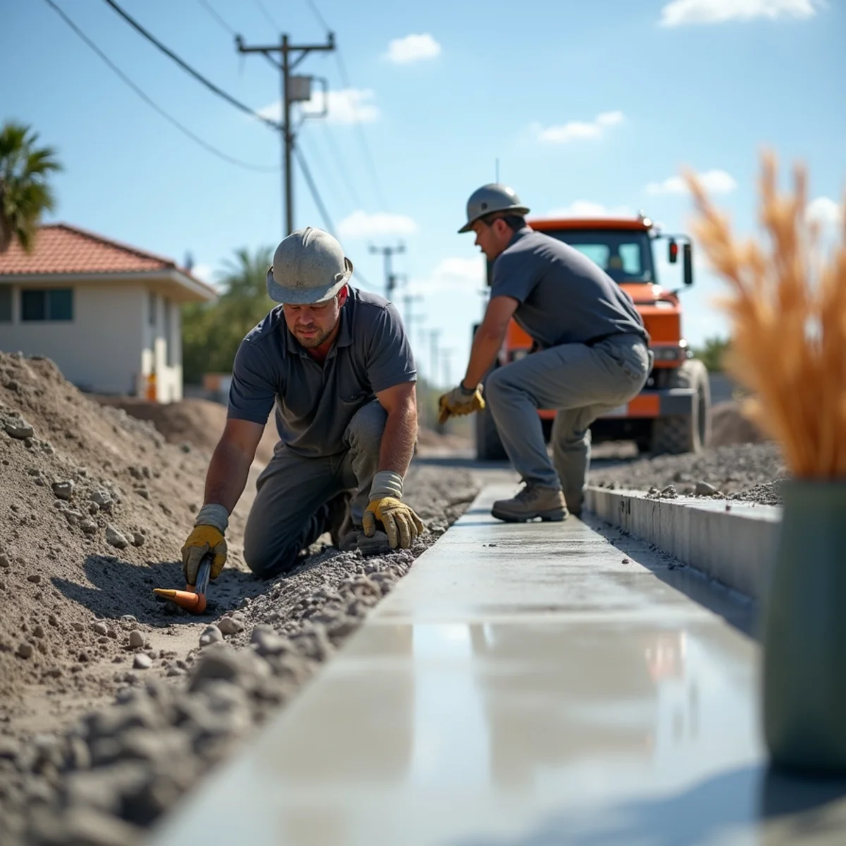 Structural concrete pad and seawall repair operations in Weston FL