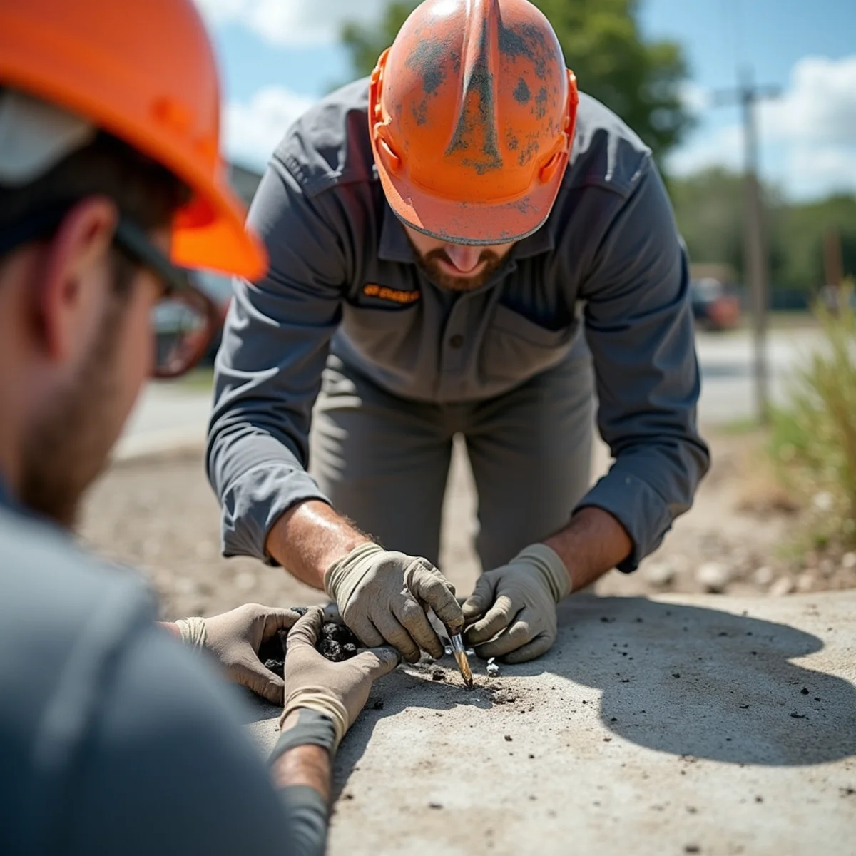 Penny-Sized Injection Port Drilling - Sunken Concrete Slab Repair in Miramar FL